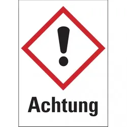 König Werbeanlagen Dreifke® Gefahrstoffetiketten - Ausrufezeichensymbol (GHS07) - 20x29 mm Folie selbstklebend