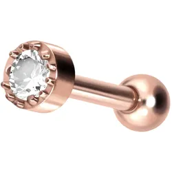 Titan Ohrpiercing EINGEFASSTER KRISTALL