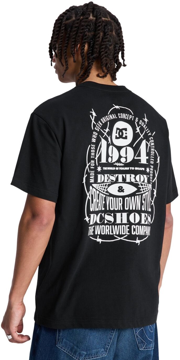 T-Shirt DC SHOES "Shape Or Destroy", Herren, Gr. S, schwarz, Obermaterial: 75% Baumwolle, 25% Baumwolle., Shirts T-Shirt