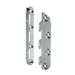 Bett-Verbindungsbeschlag, 127mm,mit 3 Haken,25183,zum Einhängen,Stahl verzinkt