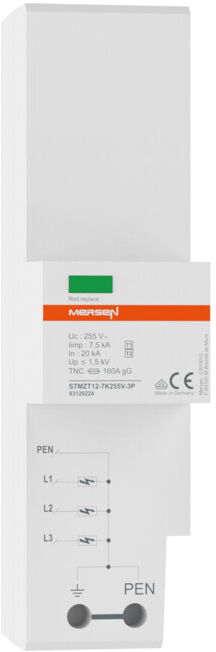 Mersen Parafoudre Type 1+2 7kA Uc 255V STMZT12-7K255V-3P (83120224)