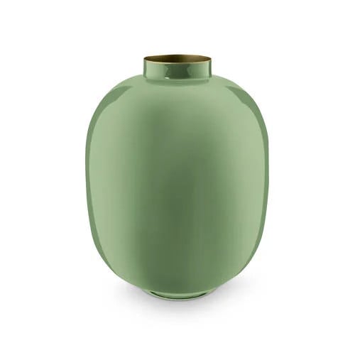 Pip Studio vaas groen metaal Hoogte: 31,5 cm