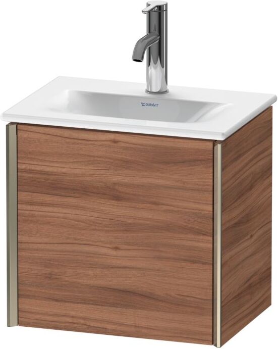 Duravit XViu Waschtisch-Unterschrank XV4030LB179 43x31x39,7cm, 1 Tür, champagner matt, Tür links, nussbaum natur
