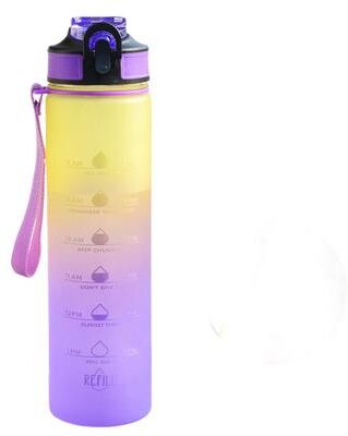 Cozy Casa Charm Large Capacity Sports Water BottlePortable Outdoor Cup With Rope yellow