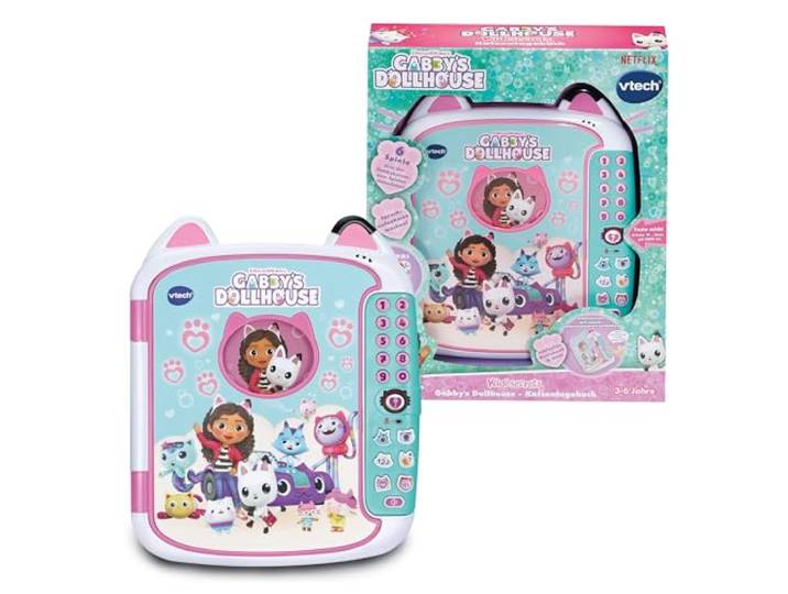 VTech Gabby's Dollhouse Katzentagebuch – Lerntagebuch mit Zahlenpasswort