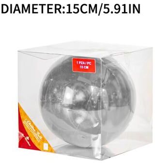 Uplift Treasures Large Colorful Christmas Ball Ornament 15cm Holiday Decoration silver 1pc