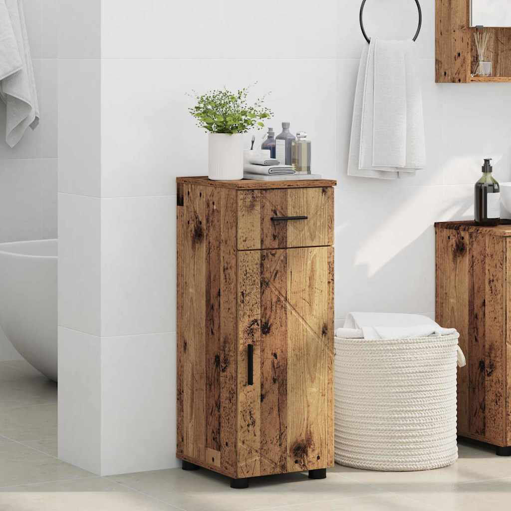 Borough Wharf 30cm Bathroom Vanity Base Only Old Wood 80cm H X 30cm W X 35cm D