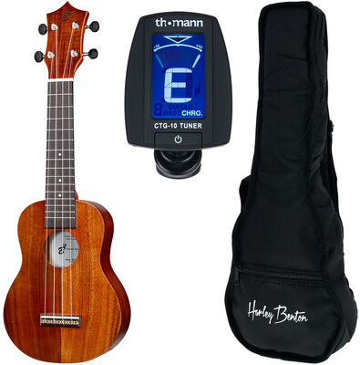 Harley Benton Hawaii Koa S Ukulele Bundle Natur Light Gloss