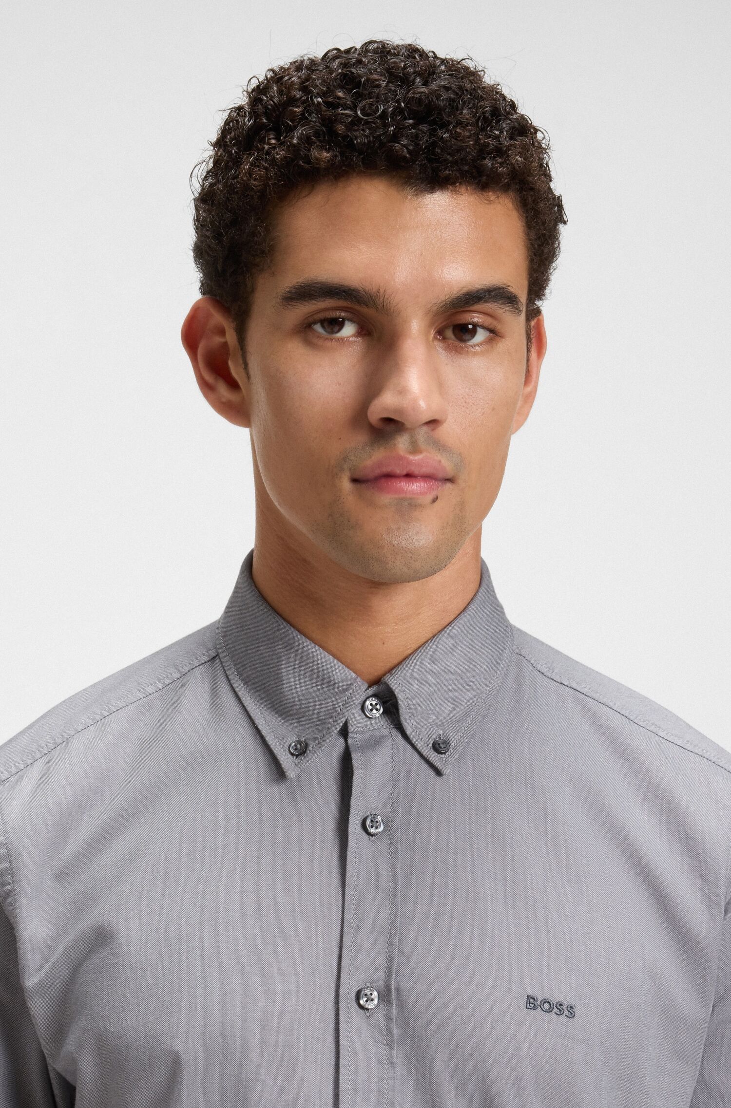 Boss ORANGE "Rickert" mit Button-down-Kragen