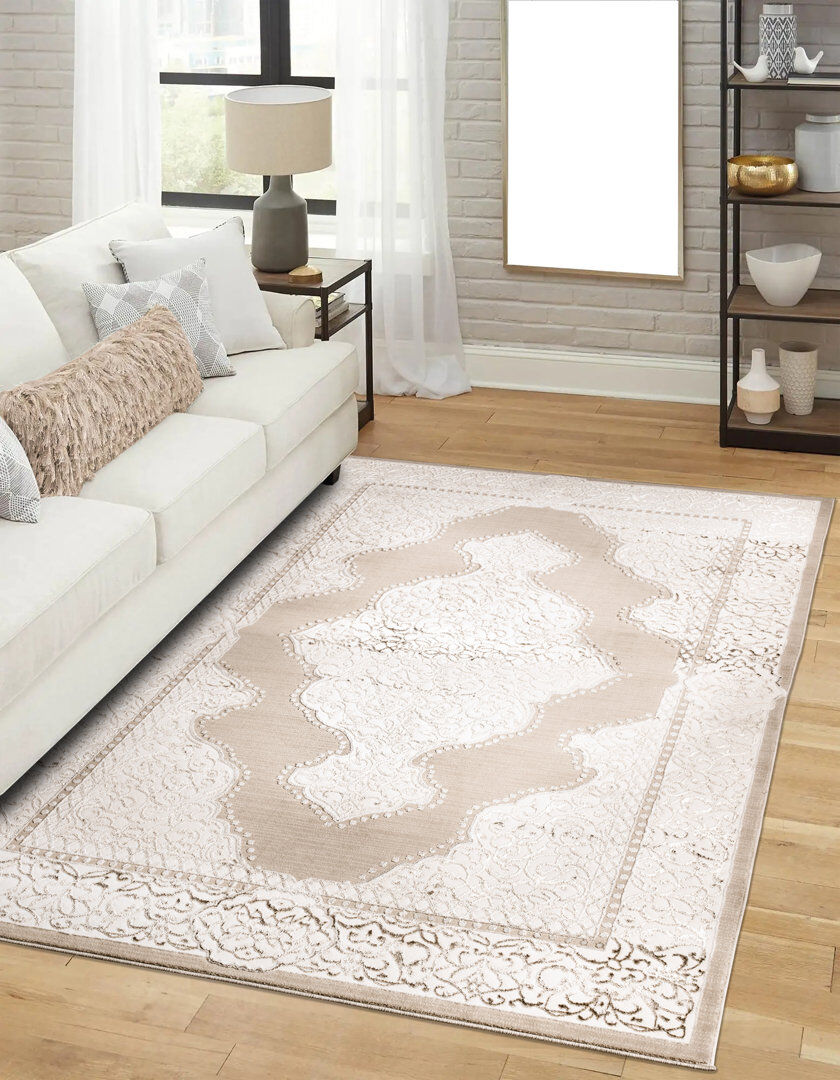 Latitude Vive Bensinger Abstract Area Rug Beige Rectangle 120 x 170cm