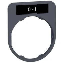 Schneider Electric ZBYF2178C0 Schildträger 40x50mm, mit Schild 0-I, für Harmony 30mm, in grau