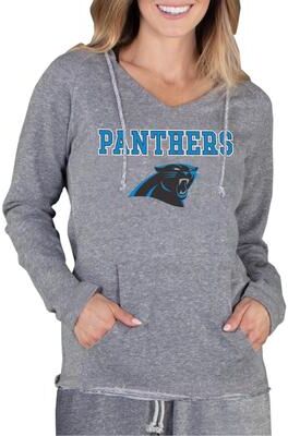 NFL Mainstream Women's Long-Sleeve Hooded Top (Size Small) Carolina Panthers, Cotton,Polyester,Rayon