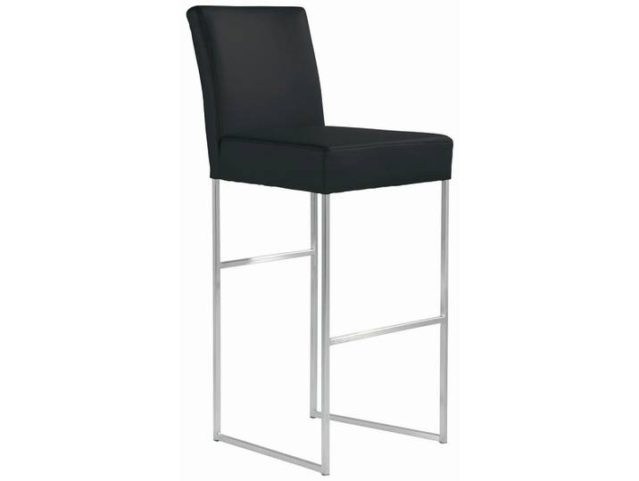 Musterring Barhocker Nova, Schwarz, Metall, Echtleder, eckig, 47x112x60 cm, Lederauswahl, Esszimmer, Barmöbel, Barhocker
