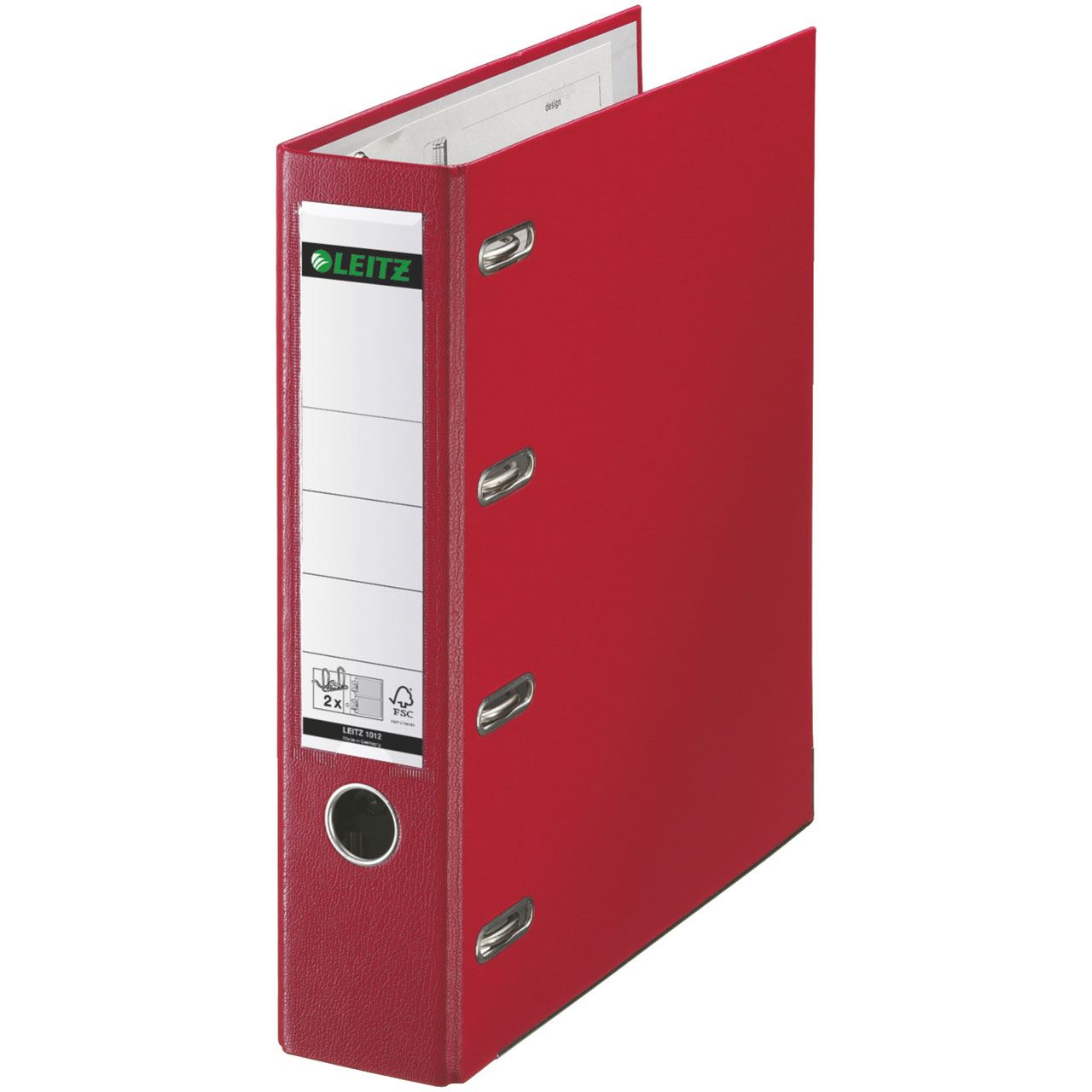 LEITZ Doppelordner rot Karton 7,5 cm