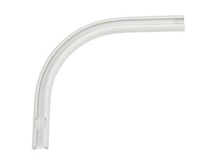 GARDINIA Rundbogen für Vorhangschienen-Verlängerungen/für 1-läufige Vorhangschiene, 90°-Winkel, Links, 12/13 cm, Aluminium