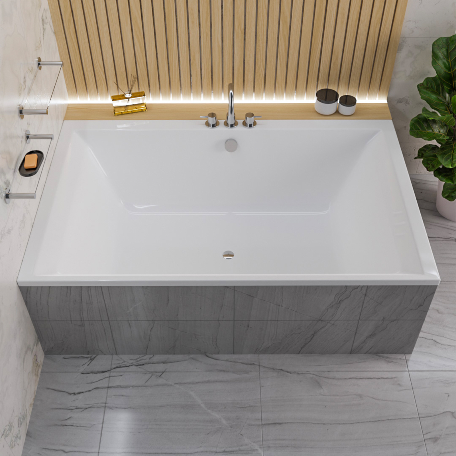 ECOLAM Badewanne Crown 190x120 cm Duobadwanne für zwei Personen + Füße Ablaufgarnitur Silikon Acrylwanne Zweisitzerwanne