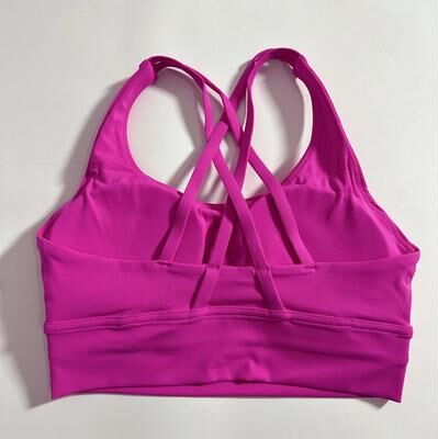 Uplifted Finds High Strength Shockproof Cross Back Yoga Fitness Vest rhododendron Powder m