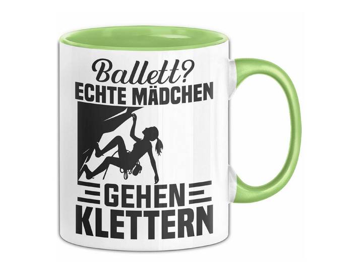 Trendation Tasse Kletterin Tasse Geschenk Frauen Ballett Echte Mädchen Gehen Klettern