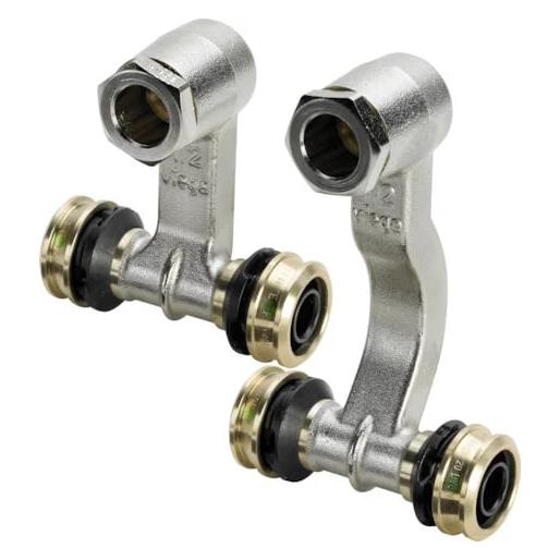 Viega Raxofix-Sockelleisten-Heizkörperanschlussstück mit SC-Contur Messing, Modell 5373 d1: 20 G: ½ d2: 20 (647988)