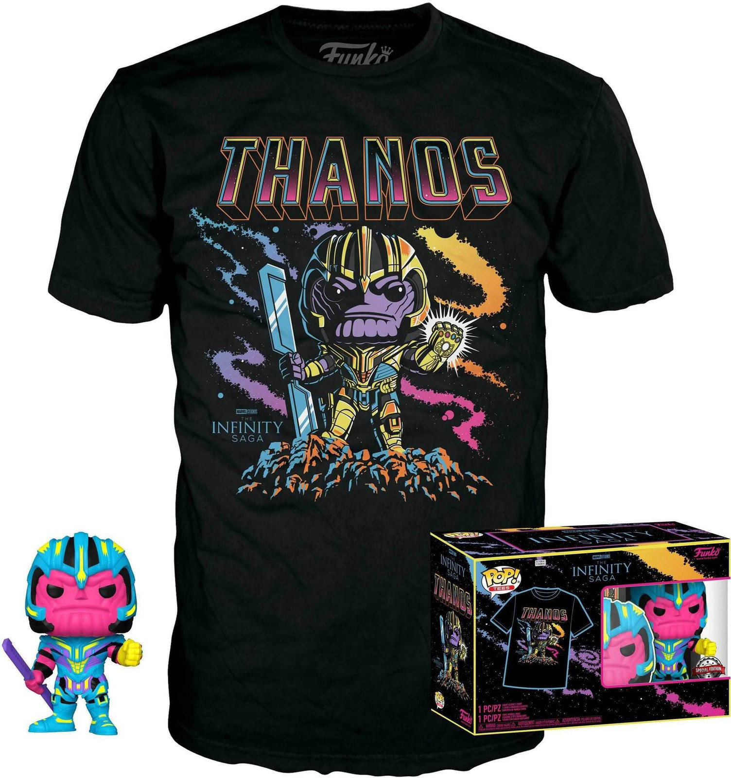 Funko Pop! Marvel Thanos Beperkte Editie Set met POP-figuur en T-shirt uit de Infinity Saga