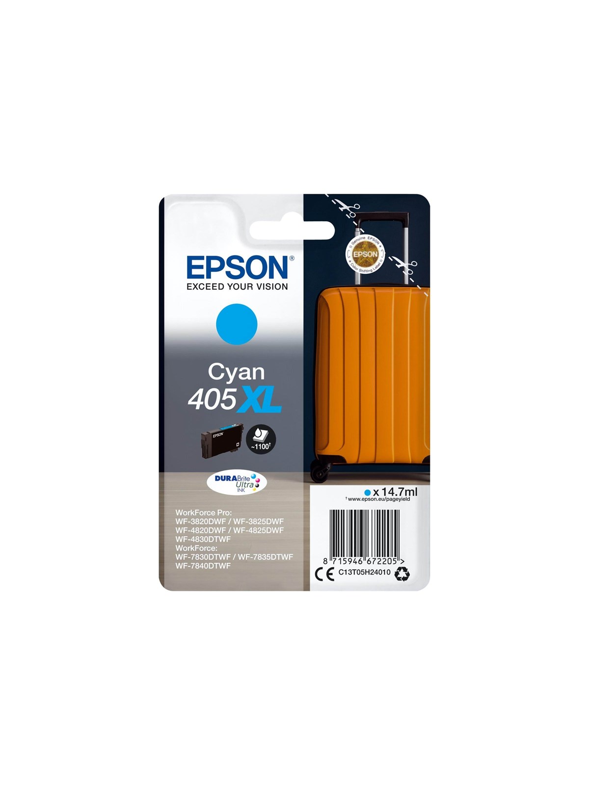 Epson 405XL - XL - cyan - original - ink cartridge