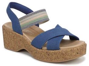 Women's Verity Platform Sandal by Bzees for LifeStride in Deja Vu Blue (Size 8 1/2 M)