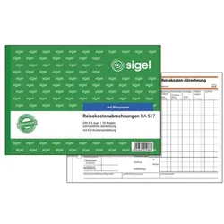 Sigel Formularbuch »Reisekostenabrechnung« RA517 weiß, 21x14.8 cm