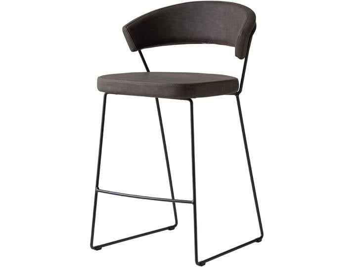 CONNUBIA Barhocker New York dunkelbraun Metall H 91 cm