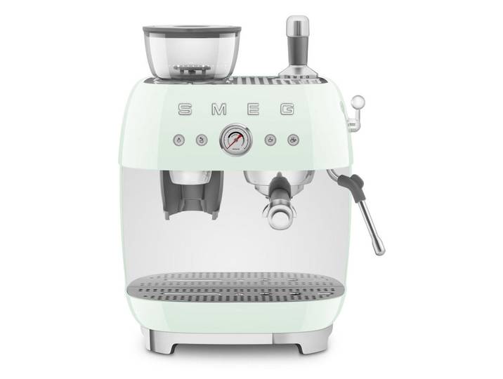 Smeg Espressomaschine, Pastellgrün, Metall, Kunststoff, 2400 ml,250 g, 33.4x44.3x43 cm, Kochgeschirr, Küchengeräte, Kaffeemaschinen & Milchschäumer