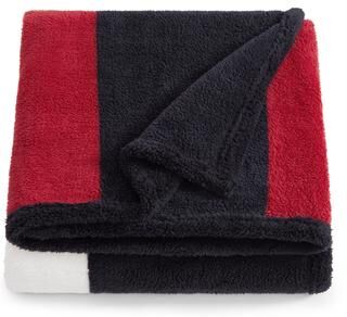 Tommy Hilfiger Printed Reversible Throw Blanket
