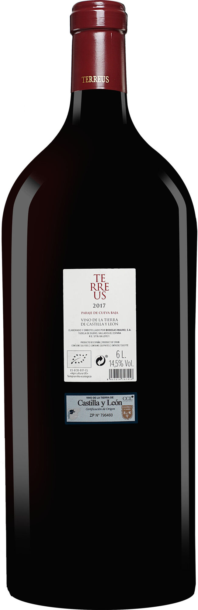 Mauro »Terreus« 2017 - 6,0 L.- Methusalem 2017 14.5% Vol. Rotwein Trocken aus Spanien