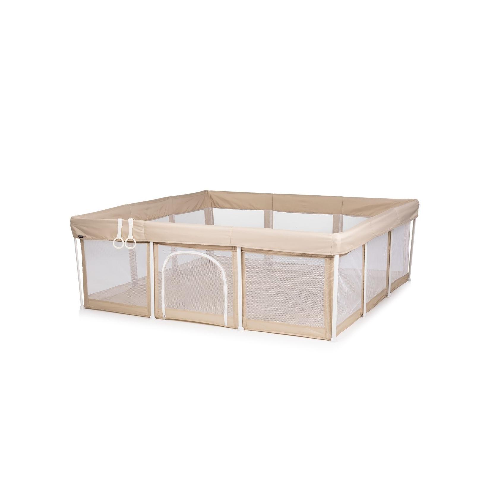 Chipolino Laufstall Easy Set Spielmatte 180 x 180 cm Aufbewahrungstasche weich beige