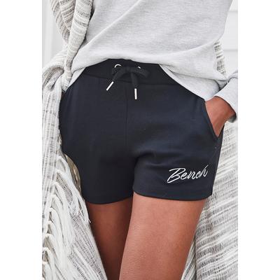 Relaxshorts BENCH. LOUNGEWEAR, Damen, Gr. 40/42, N-Gr, schwarz, Interlock, Obermaterial: 100% Baumwolle, unifarben, Basic, Basic kurz, Hosen, mit kleiner glänzenden Logostickerei, Loungeanzug