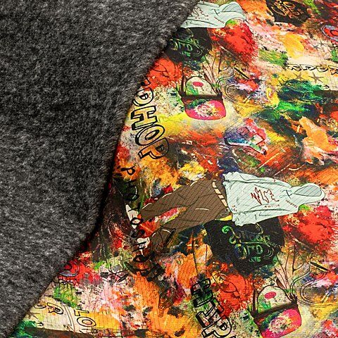 Alpenfleece "Graffiti", bunt