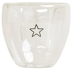 doppelwandiges Glas Sternglas weiß Inhalt 200 ml 10.5 cm