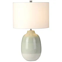 Tischlampe Schreibtischlampe Beistelllampe Keramik Weiß H 61 cm