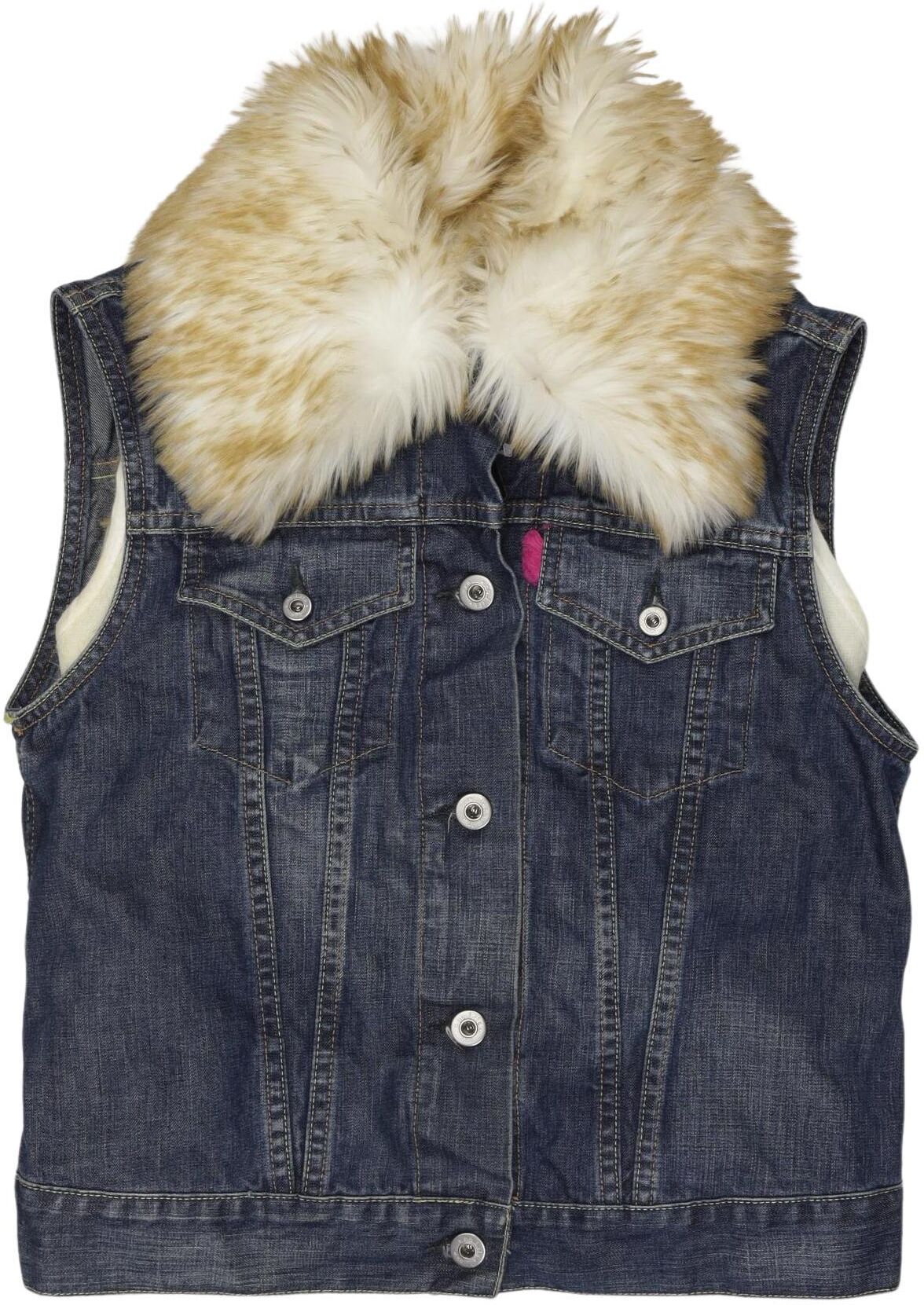 Nolita Damen Weste, Blau, Gr. EU 36 (IT 42), Baumwolle - Second Hand