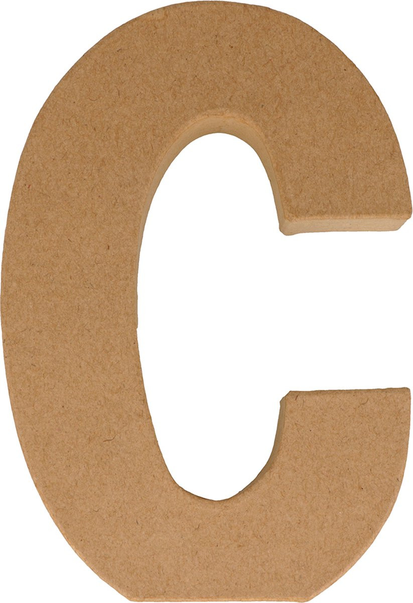 Artemio Letter C van papier-maché, 15 cm