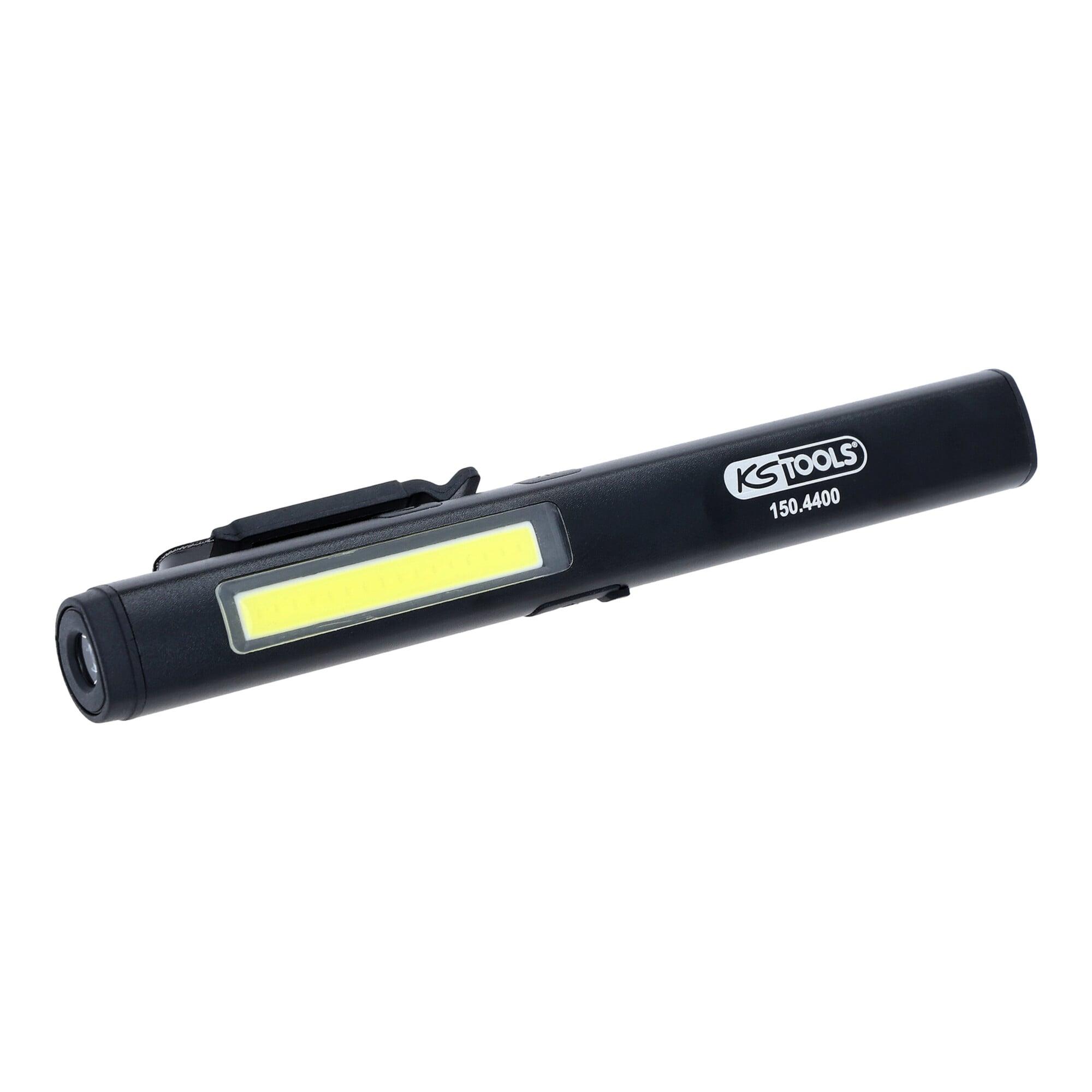 KS Tools LED COB Stripe Inspektionslampe 350 Lumen mit UV-Spot LED und Laserpointer (150.4400)