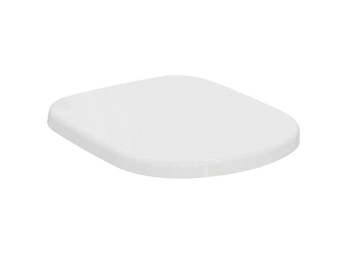Ideal Standard Tempo abattant WC recouvrant\, forme en D – Blanc (Alpin) Abattant WC avec charnières robustes en acier inoxydable\, T679801
