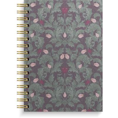 Burde Notizbuch A5 burgundy flowers, Notizbuch von , Burde Publishing AB