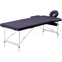 Helloshop26 - Klappbare Massageliege Massagebett Bank Sofa tragbare professionelle Kosmetiktherapie Shiatsu Reiki 2 Zonen Aluminium 02_0001810