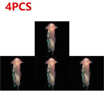 Uplift Treasures DIY Jellyfish Hanging LED Ceiling Lamp pink 4pcs