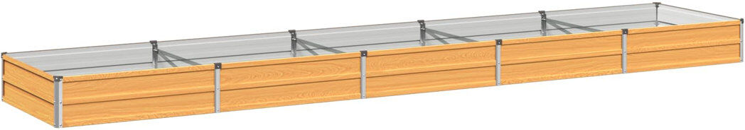 Rio Raised Garden Bed Natural 24cm H x 400cm W x 80cm D