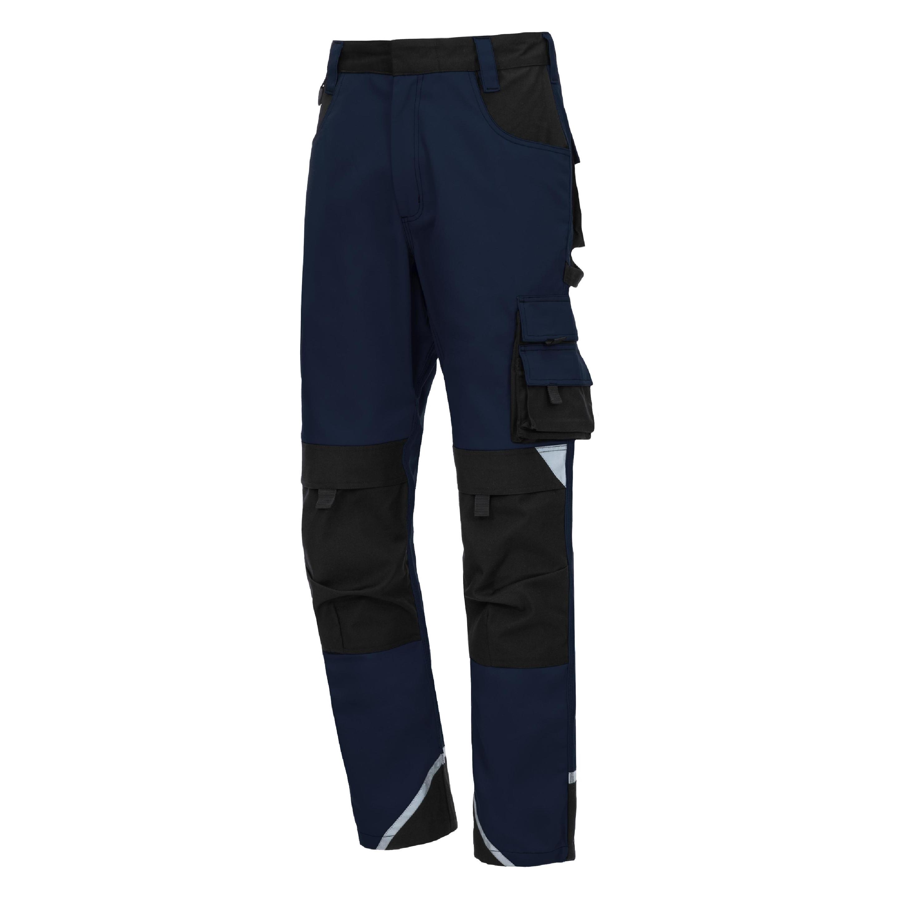Nitras MOTION TEX PLUS, lange Arbeitshose, marineblau / schwarz (Farbcode: 2110), 280 g/qm, atmungsa (54) (7616-2110-54)