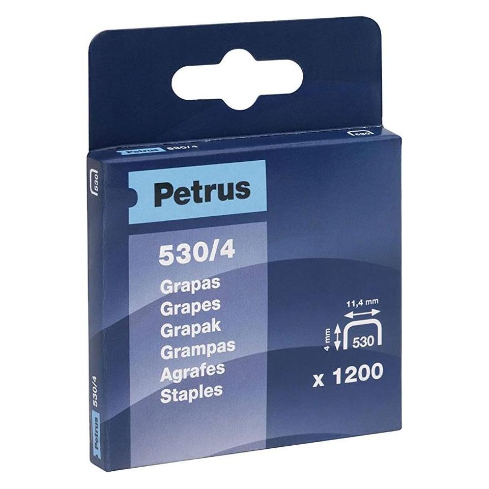 Petrus Schachtel 1200 Heftklammern mod. 530/4mm. 77512 (32630938)