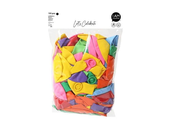 Bunte Luftballone 100 Stück, ca. ø 27 cm