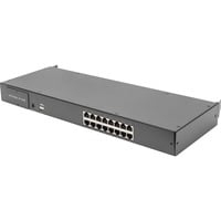 KVM Switch CAT 5 16-Port, KVM-Switch schwarz
