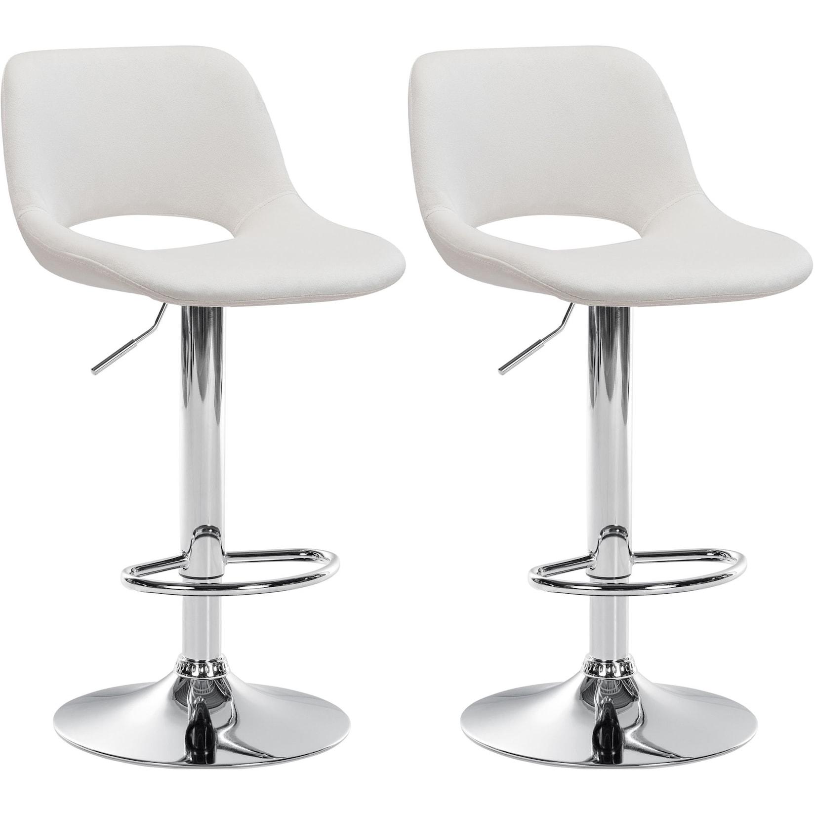 CLP 2er Set Barhocker Camden I Samt-Bezug