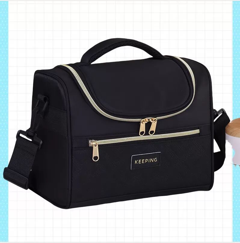 INF Isolierte Lunch Bag für die Arbeit Schwarz